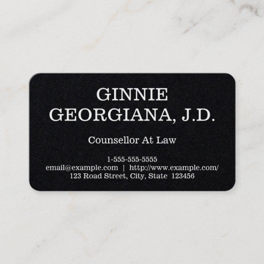 弁護士の名刺を読む相談員 名刺 (正面)