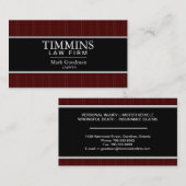 弁護士の名刺-はっきりしたな旗の黒及び赤 名刺 (正面/裏面)