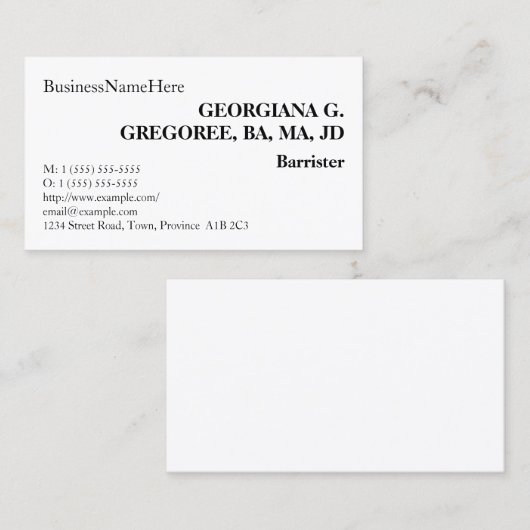 弁護士の名刺 名刺 (正面/裏面)