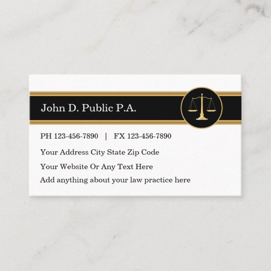 弁護士の名刺 名刺 (正面)