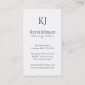 弁護士の名刺 名刺 (裏面)