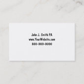 弁護士の名刺 名刺 (裏面)