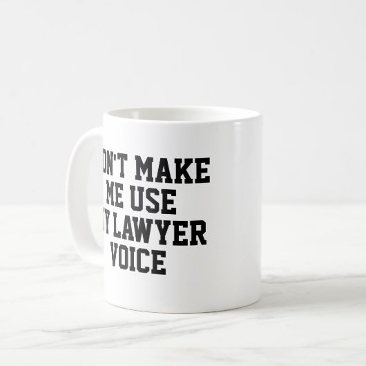 弁護士の声を使わせない |おもしろい | コーヒーマグカップ (正面左)