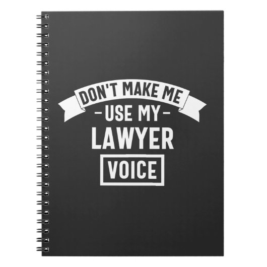 弁護士の声を使わせるな ノートブック (正面)