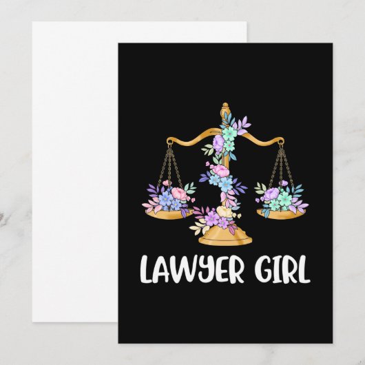 弁護士の女の子 招待状 (正面/裏面)
