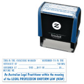 弁護士の宣誓供述書NSW法ブルー セルフインキングスタンプ (インサイチュ)