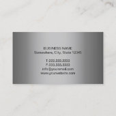 弁護士の弁護士のエレガントでモダンな銀製の金属 名刺 (裏面)