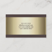 弁護士の弁護士のモノグラムの金ゴールドのプロフェッショナル 名刺 (裏面)