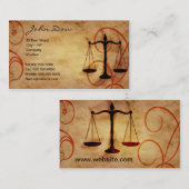 弁護士の弁護士のヴィンテージの名刺v1 名刺 (正面/裏面)