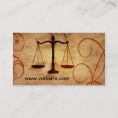 弁護士の弁護士のヴィンテージの名刺v1 名刺 (裏面)