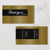 弁護士の弁護士の名刺のシンプルの金ゴールド 名刺 (正面/裏面)