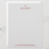 弁護士の弁護士の正義のばら色の金ゴールドのスケール レターヘッド (正面/裏面)