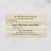 弁護士の弁護士の記号の法的名刺 名刺 (裏面)