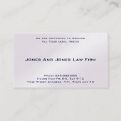 弁護士の弁護士の記号の法的名刺 名刺 (裏面)