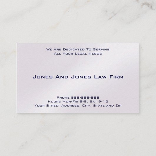 弁護士の弁護士の記号の法的名刺 名刺 (裏面)