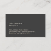 弁護士の弁護士の金ゴールドのスケールのロゴの法律事務所 名刺 (裏面)