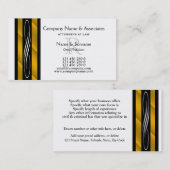 弁護士の弁護士の金ゴールドの白黒 名刺 (正面/裏面)