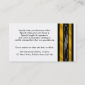 弁護士の弁護士の金ゴールドの白黒 名刺 (裏面)