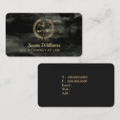 弁護士の弁護士のaquarelの黒および金ゴールド 名刺 (正面/裏面)
