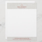 弁護士の弁護士ホイルのばら色の金ゴールドの上品な法律事務所 レターヘッド (正面/裏面)