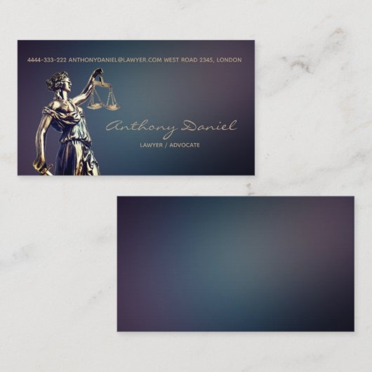 弁護士の支持者の正義の懇願者の名刺 名刺 (正面/裏面)
