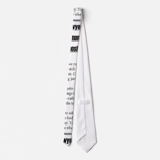 弁護士の文字のタイ ネクタイ (裏面)