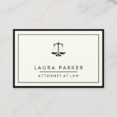 弁護士の明白でシンプルな専門のエレガント 名刺 (正面)