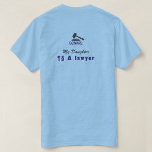 弁護士の槌、パーソナライズドの警告 卒業ユーモア Tシャツ