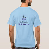 弁護士の槌、パーソナライズドの警告 卒業ユーモア Tシャツ (裏面)
