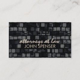 弁護士の正方形パターン暗い名刺 名刺