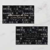 弁護士の正方形パターン暗い名刺 名刺 (正面/裏面)