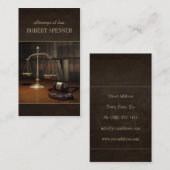 弁護士の正義のスケールの公証人カード 名刺 (正面/裏面)