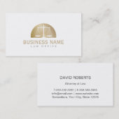 弁護士の正義のスケール及び金ゴールドの日曜日弁護士 名刺 (正面/裏面)