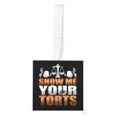 弁護士の法学生パラリーガルを表示 キューブオーナメント (正面)