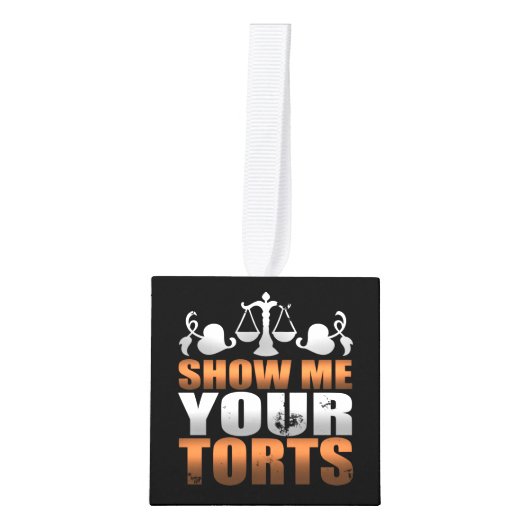 弁護士の法学生パラリーガルを表示 キューブオーナメント (正面)