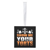 弁護士の法学生パラリーガルを表示 キューブオーナメント (右)