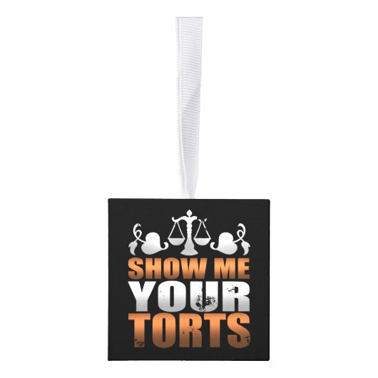 弁護士の法学生パラリーガルを表示 キューブオーナメント (右)