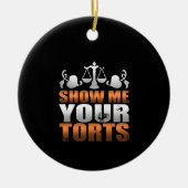 弁護士の法学生パラリーガルを表示 セラミックオーナメント (正面)