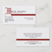 弁護士の法律の法的弁護士の会社 名刺 (正面/裏面)