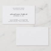 弁護士の法律事務所のモダンでエレガントでシンプルなテンプレート 名刺 (正面/裏面)