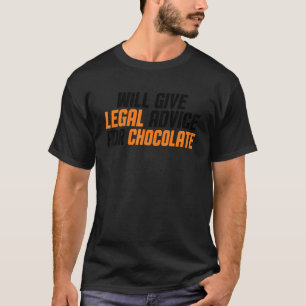 弁護士の男性の女性与えはChocoの法的アドバイスを行う Tシャツ