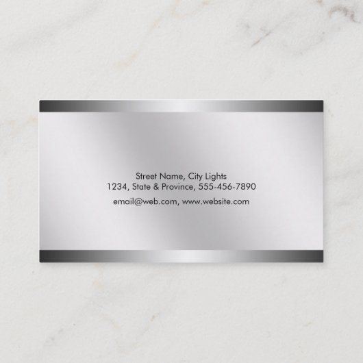 弁護士の白く黒い金ゴールドの法的スケール 名刺 (裏面)