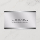 弁護士の白く、銀製の鋼鉄法的スケール 名刺 (裏面)