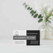 弁護士の規模グレー、ブラック 名刺 (スタンド正面)