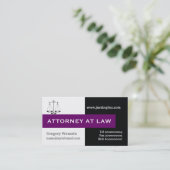 弁護士の規模パープル、ブラック 名刺 (スタンド正面)