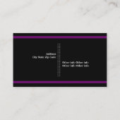 弁護士の規模パープル、ブラック 名刺 (裏面)