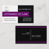 弁護士の規模パープル、ブラック 名刺 (正面/裏面)