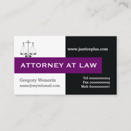 弁護士の規模パープル、ブラック 名刺