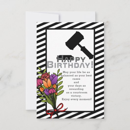 弁護士の誕生日に カード (正面)
