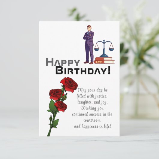 弁護士の誕生日に カード (スタンド正面)